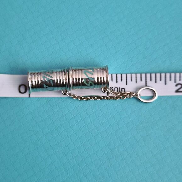 RARE Tiffany & Co. Blue Enamel “Just Married” Sterling Silver Charm Pendant - Picture 6 of 6